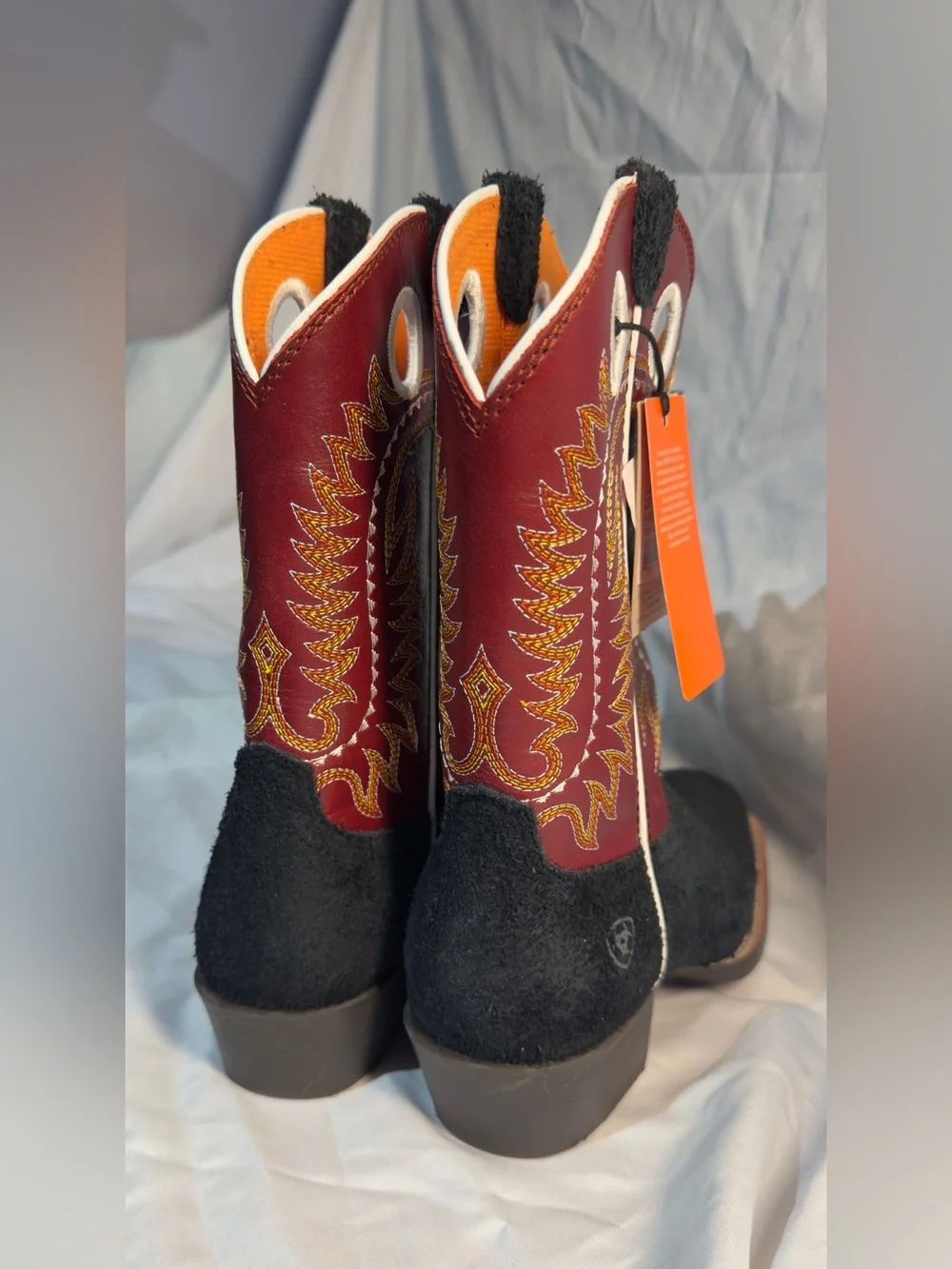 Ariat Kids Derby Monroe Western Cowboy Boots Size 2.5 NWT Black Crimson